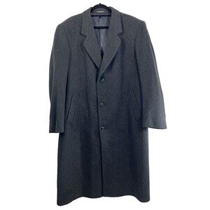 Silver Cloud Trench Cloud Long Wool Cashmere Blend Coat Size 46